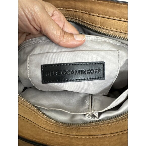 Rebecca Minkoff Tan Leather Whipstitch Satchel Shoulder Bag - Picture 10 of 14